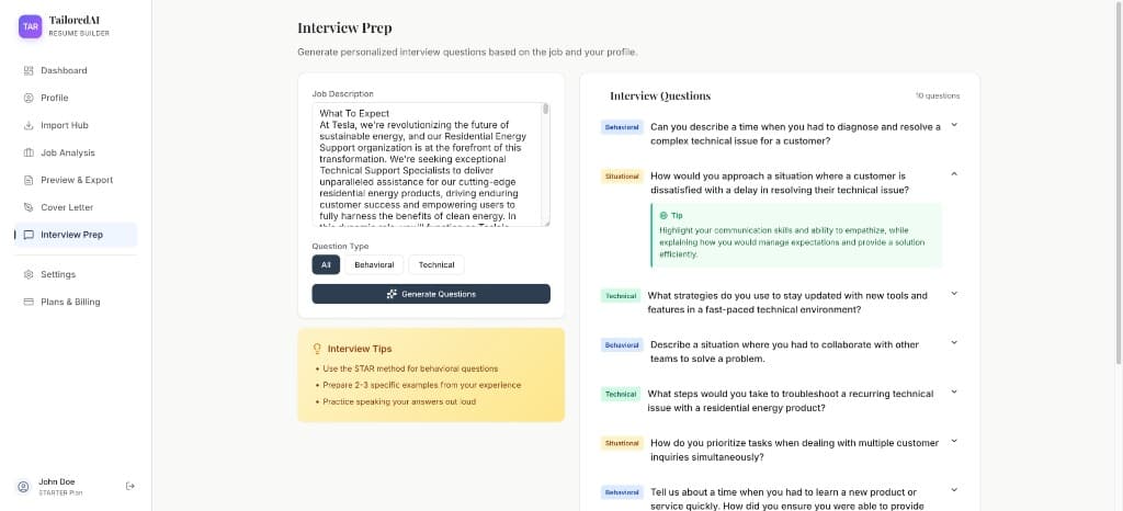 Interview Prep Assistant